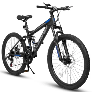 Ecarpat 24/26/27.5 Full Suspension Mountain Bike 21-Speed