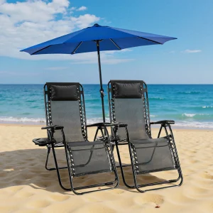 JHK Zero Gravity Recliner Chairs Set of 2 with Cup Holder