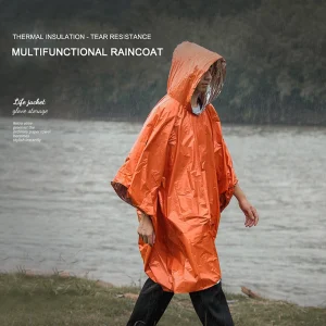 First Aid Poncho Waterproof Survival Space Blanket