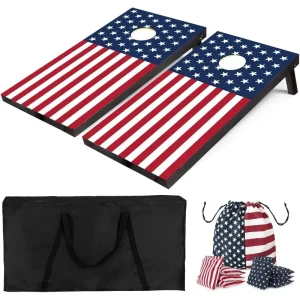 Indoor & Outdoor Corn Hole Sets with Carry Case & Camp; 8 Bean Bags