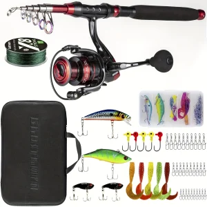 Fishing Rod & Camp; Reel Combo Telescopic Pole Kit
