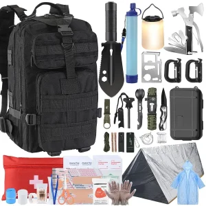 258PCS Survival Gear Kit with Water Filter & Camp; First Aid