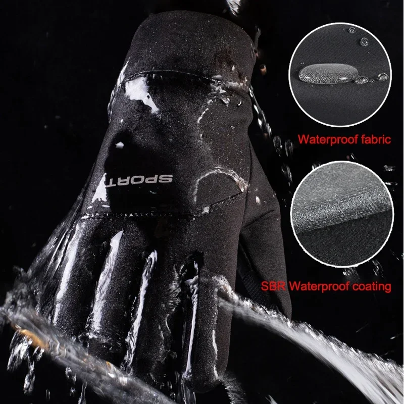 Winter Waterproof Ski Gloves Windproof Fleece Touchscreen Non-Slip - Image 3