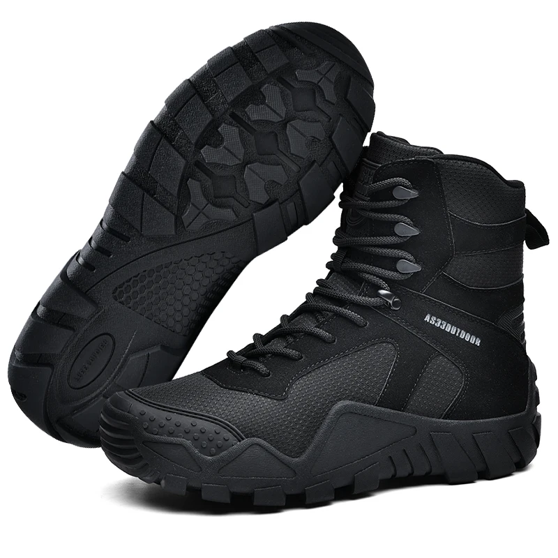 Men's waterproof hiking boots, lightweight outdoor work boots, stylish and durable hiking boots - Image 1